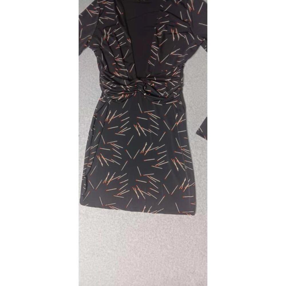 Nasty Gal Mini Dress Womens Size Small Black Long Sleeve Match Stick Design... - Picture 6 of 12